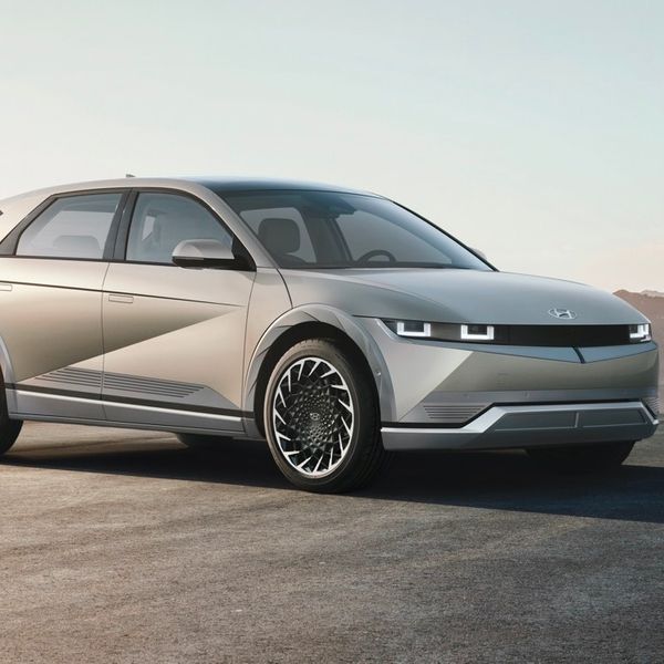 Hyundai IONIQ 5 new electric vehicle exterior front and side